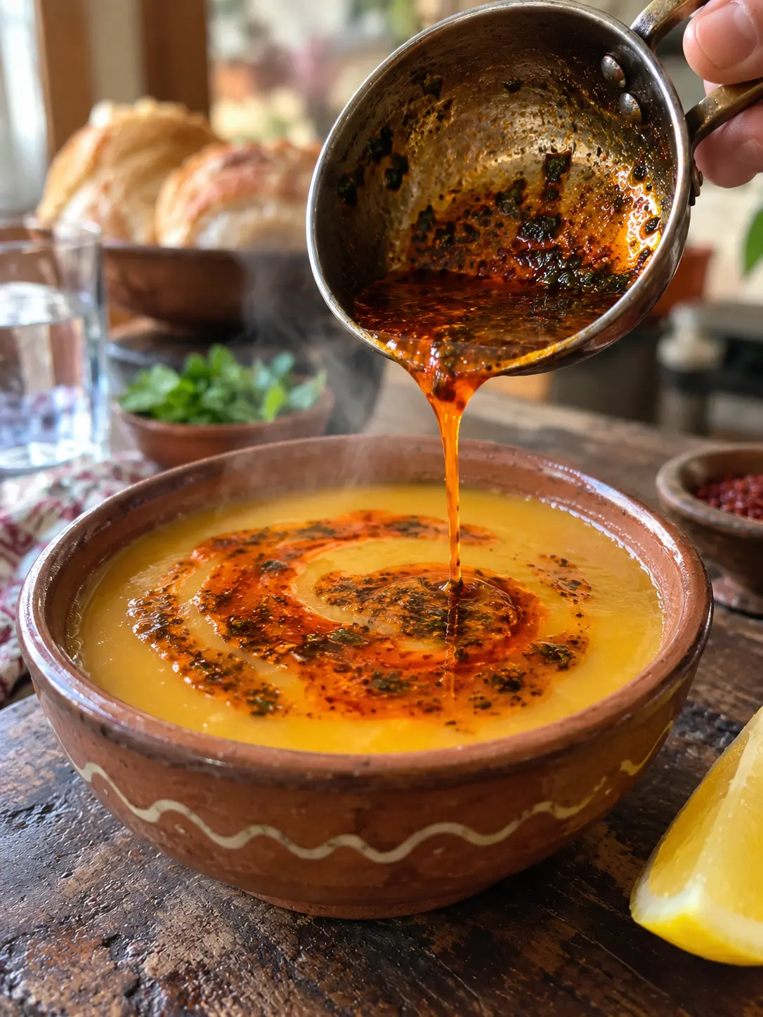 Soupe Turque aux Lentilles Corail et Menthe Séchée
