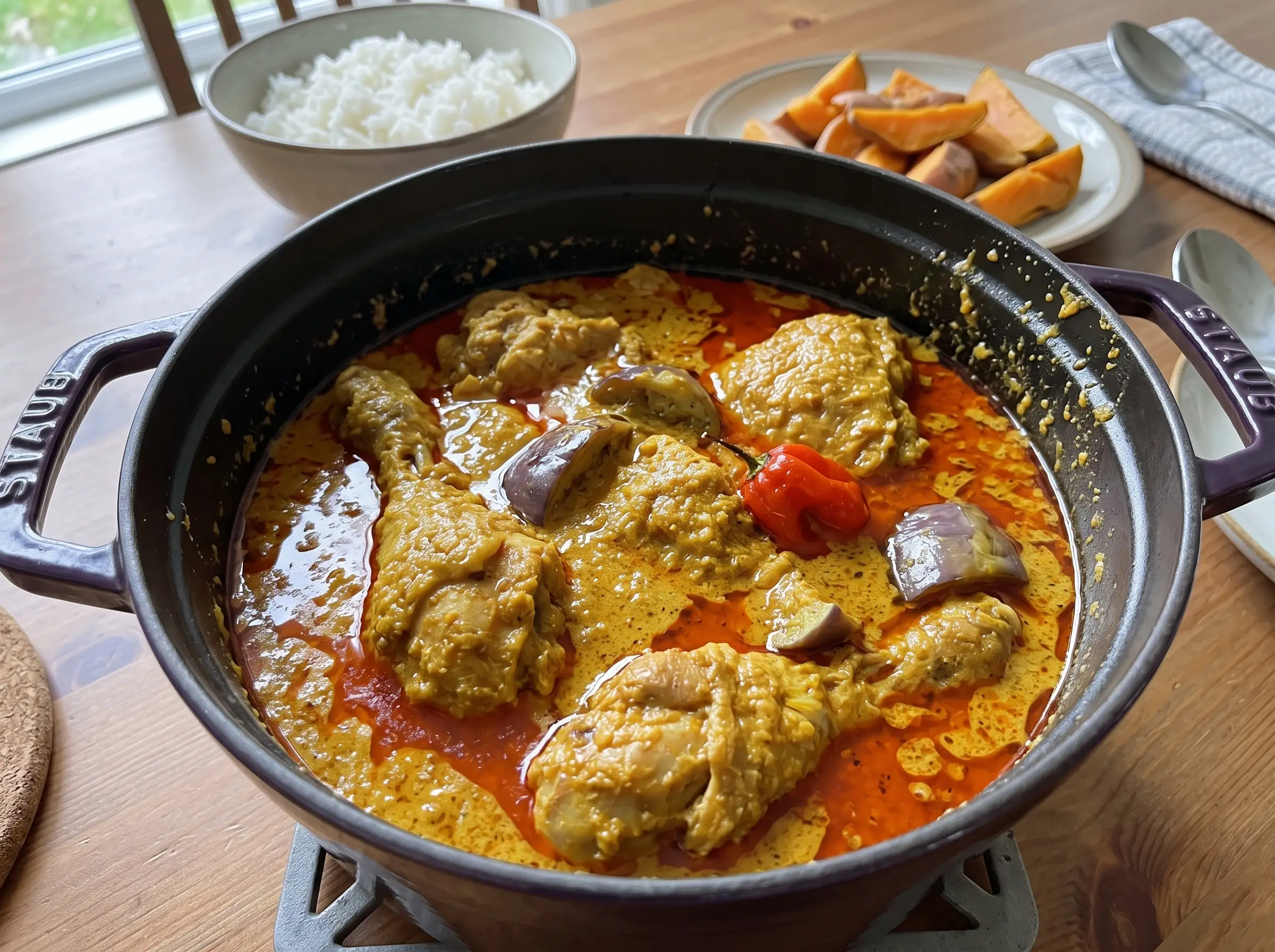 Poulet sauce graine