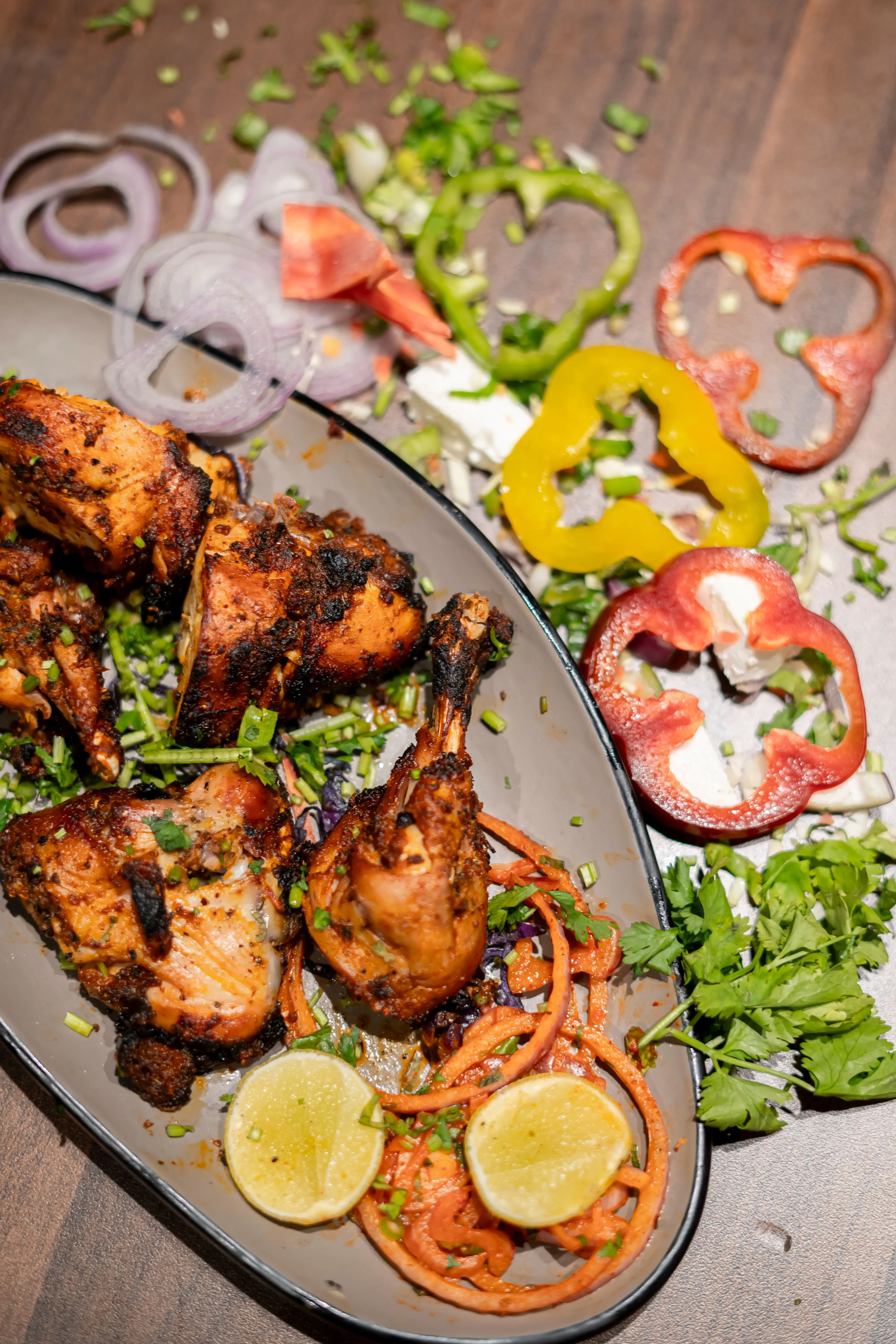 Poulet Tandoori et riz à l'Indienne