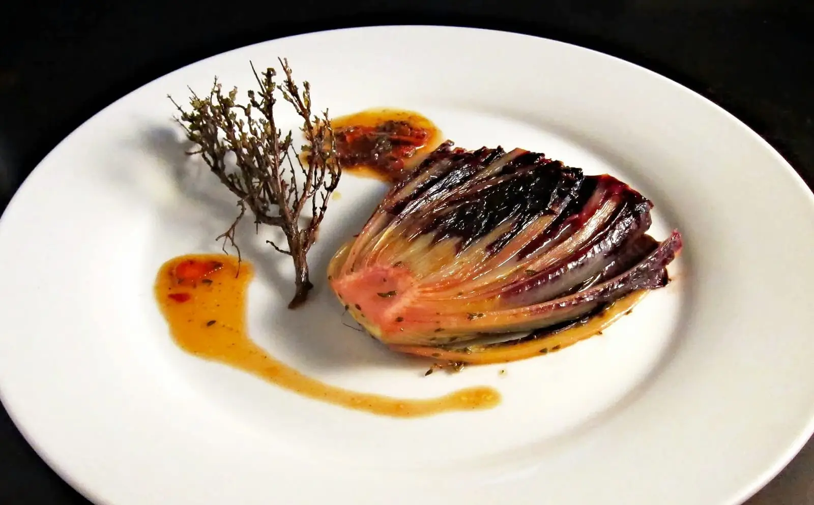 Radicchio braisé au thym et à l'orange