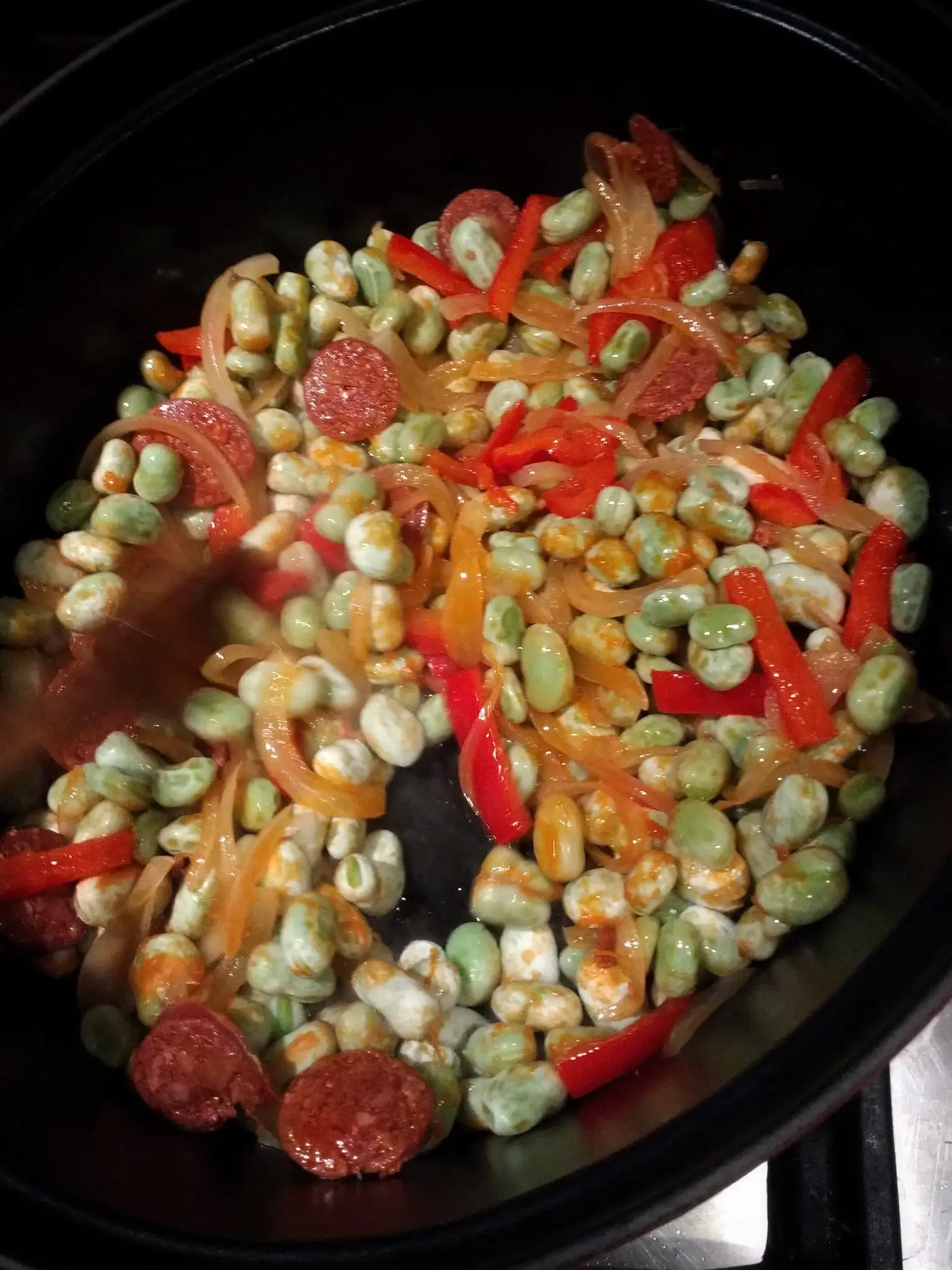 Ragoût express de fèves au chorizo