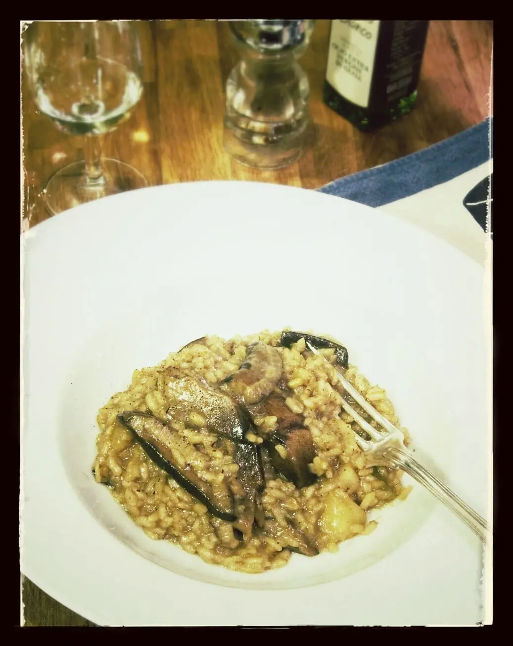 Risotto aux cèpes, pommes et truffe blanche